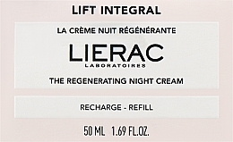 Відновлювальний нічний крем для обличчя - Lierac Lift Integral The Regenerating Night Cream Refill (змінний блок) — фото N3