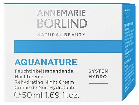 Зволожувальний нічний крем - Annemarie Borlind Aquanature Rehydrating Night Cream — фото N2