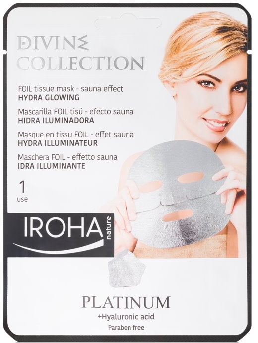 Зволожувальна маска - Iroha Divine Collection Platinum & Hyaluronic Acid — фото N1
