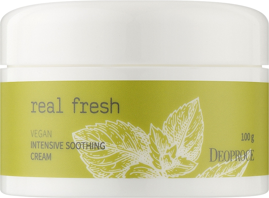 Крем для лица - Deoproce Real Fresh Vegan Intensive Soothing Cream — фото N1