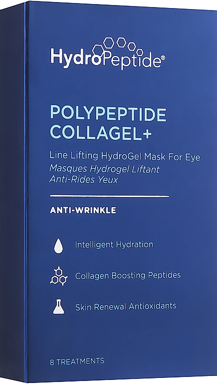 Маска гидрогелевая против морщин для зоны вокруг глаз - HydroPeptide PolyPeptide Collagel Mask For Eyes — фото N3