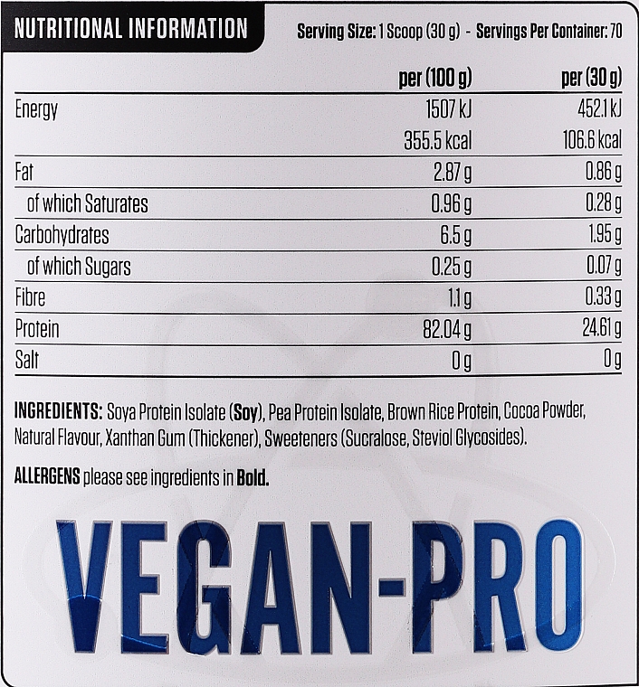 Протеин - Applied Nutrition Vegan Pro Chocolate Protein Blend — фото N3
