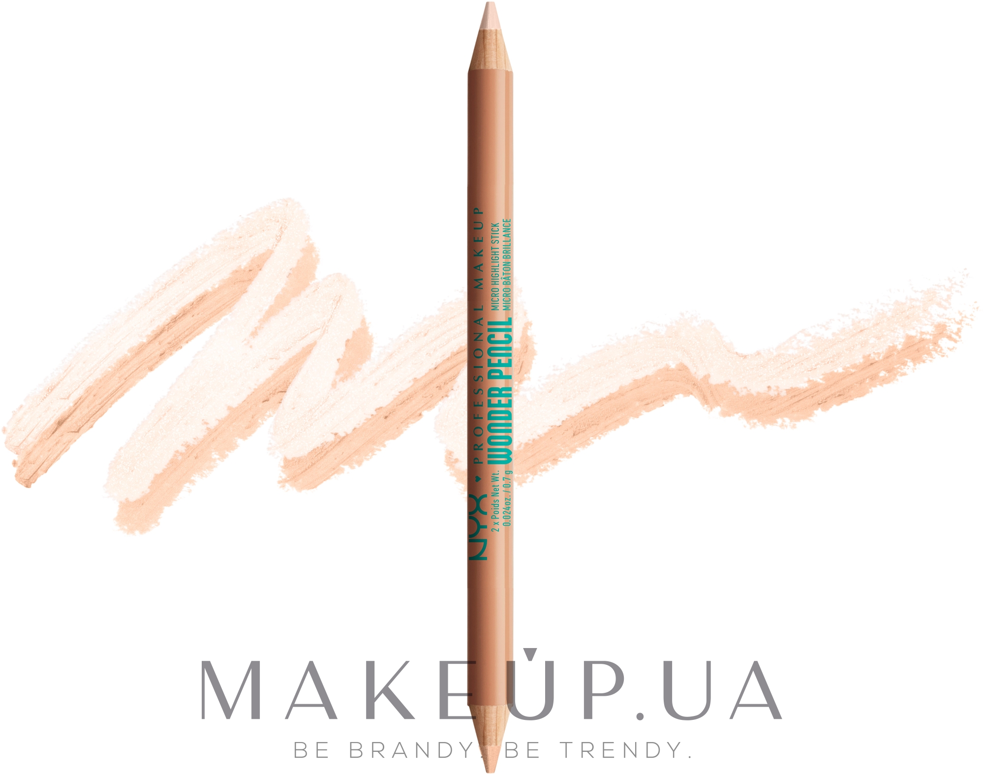 Хайлайтер- олівець - NYX Professional Makeup Wonder Pencil Micro-Highlight Stick — фото 01 - Light