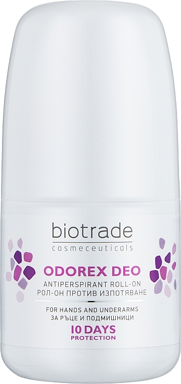 Антиперспирант длительного действия "До 10 дней без пота и запаха", шариковый - Biotrade Odorex Deo Antiperspirant Roll-On — фото N1