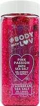 Парфумерія, косметика Сіль для ванн "Рожева пристрасть" - New Anna Cosmetics Body With Luv Sea Salt For Bath Pink Passion