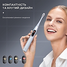 Розумна зубна щітка Oclean X Pro Digital Silver, 2 насадки - Oclean X Pro Digital Electric Toothbrush Glamour Silver — фото N16