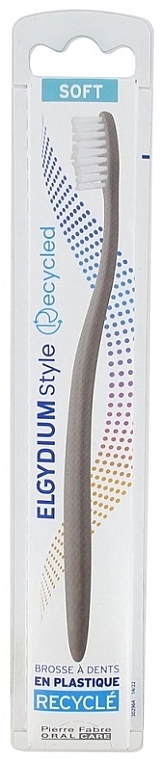 Зубная щетка "Style Recycled" мягкая, темно-серая - Elgydium Style Recycled Soft Toothbrush — фото N1