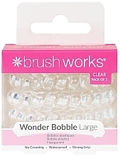 Резинки для волосся, прозорі, 5 шт. - Brushworks Wonder Bobble Large Clear — фото N1