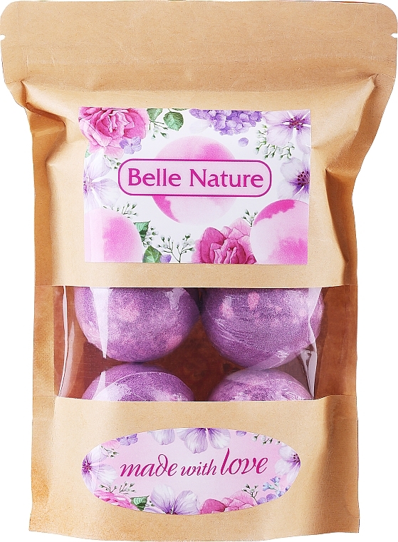 Набір бурхливих кульок для ванни - Belle Nature Secret Garden (bath/bomb/6x50g) — фото N1