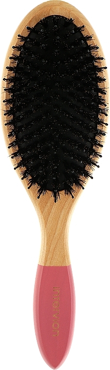 Деревянная расческа с натуральной и нейлоновой щетиной, 498639 - Inter-Vion Wooden Line Brush — фото N1