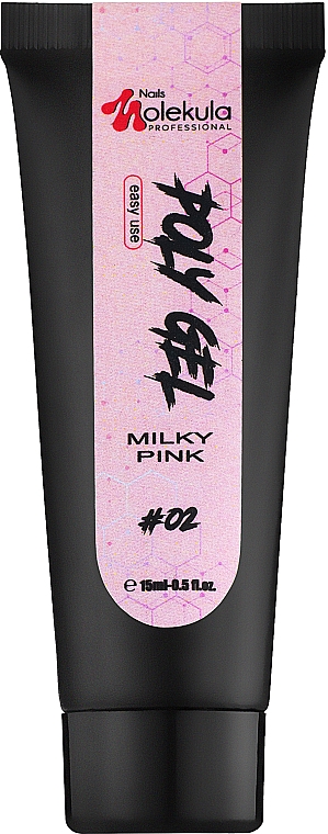 Полигель для ногтей - Nails Molekula Poly Gel 02 Milky Pink