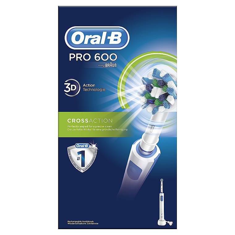 Электрическая зубная щетка - Oral-B Pro 600 Cross Action — фото N1