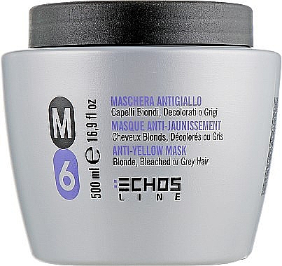 Маска "Антижелтый эффект" для белокурых и седых волос - Echosline М6 — фото N2