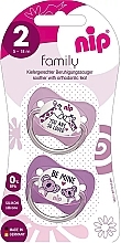 Парфумерія, косметика Пустушка силіконова ортодонтична "Моя сім'я №2", 5-18 міс. - Nip