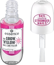 Зміцнювач для нігтів - Essence The Grow'n'glow Nail Care Polish — фото N2