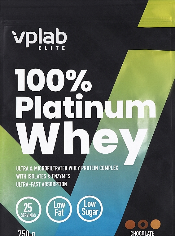 Протеин "Шоколад" - VPlab 100% Platinum Whey Chocolate — фото N1