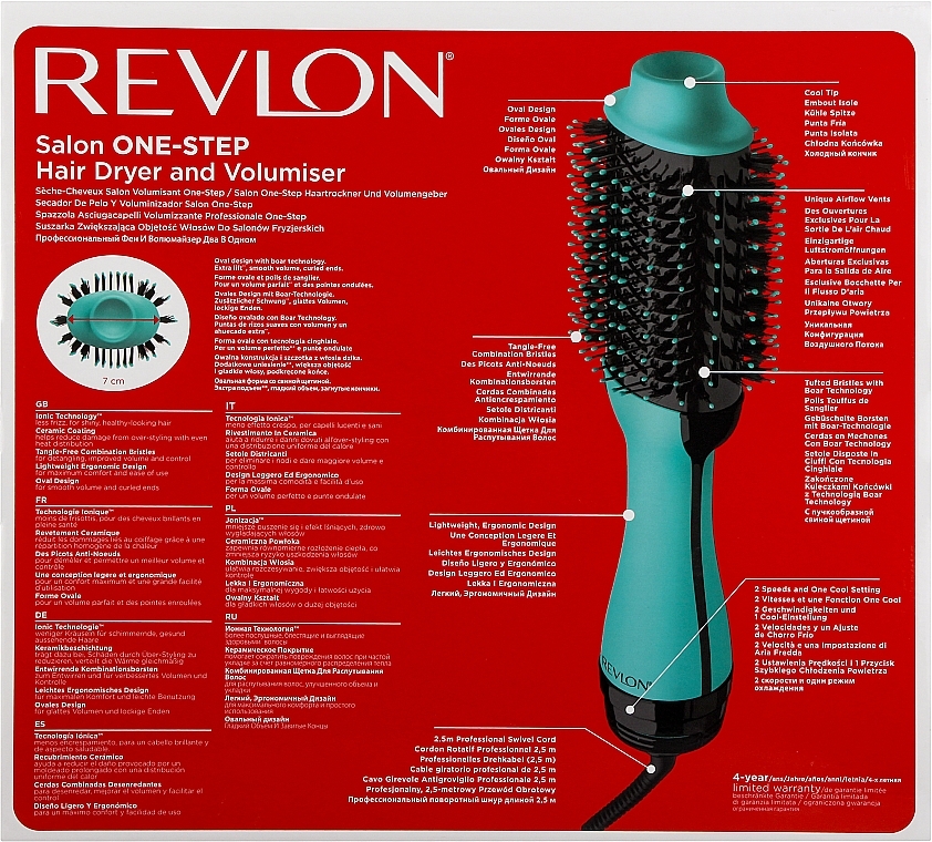 Щітка-фен для волосся - Revlon One-Step Volumiser New Edition Teal — фото N3