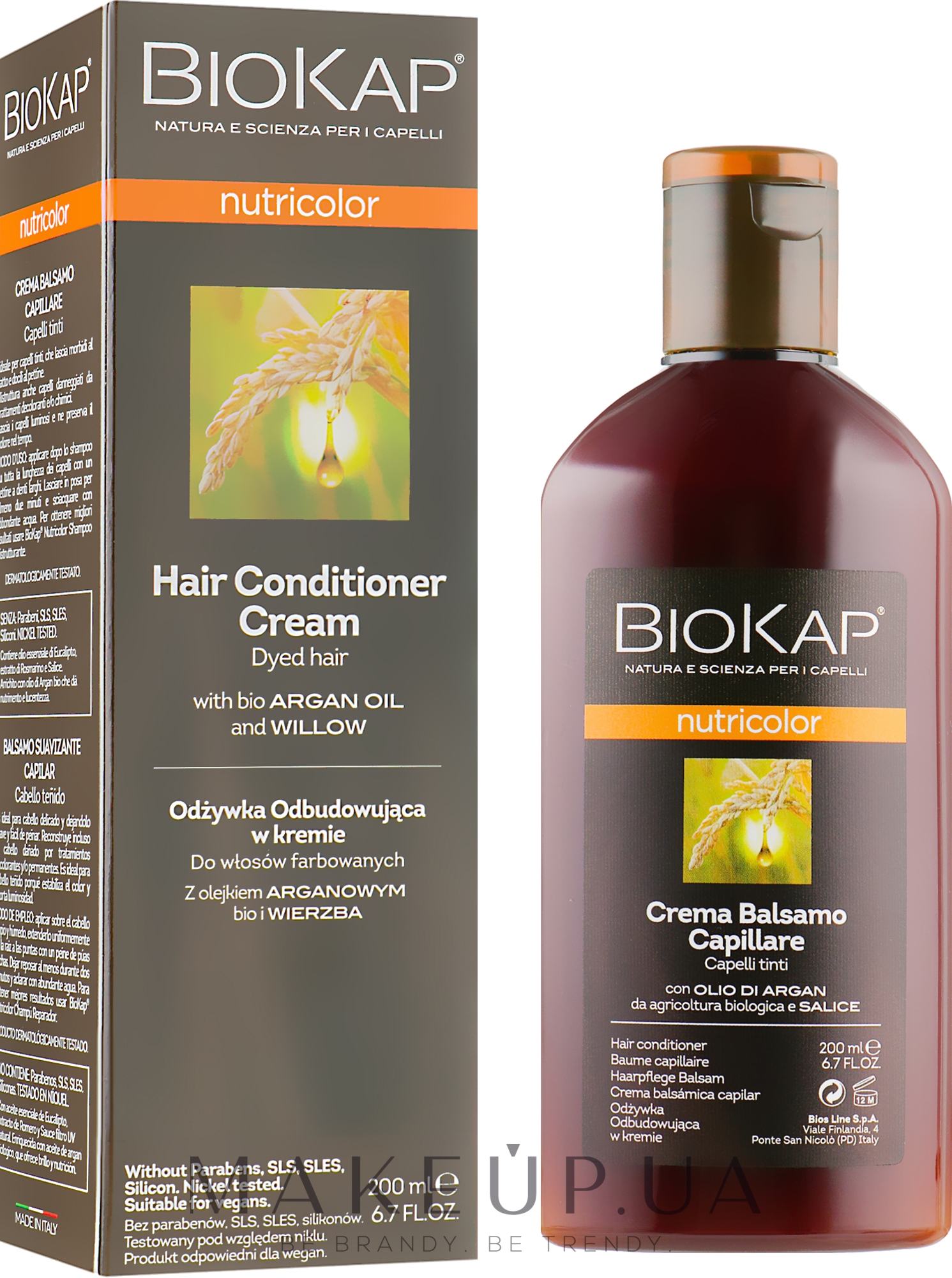 Кондиціонер-бальзам для фарбованого волосся - BiosLine Biokap Nutricolor — фото 200ml