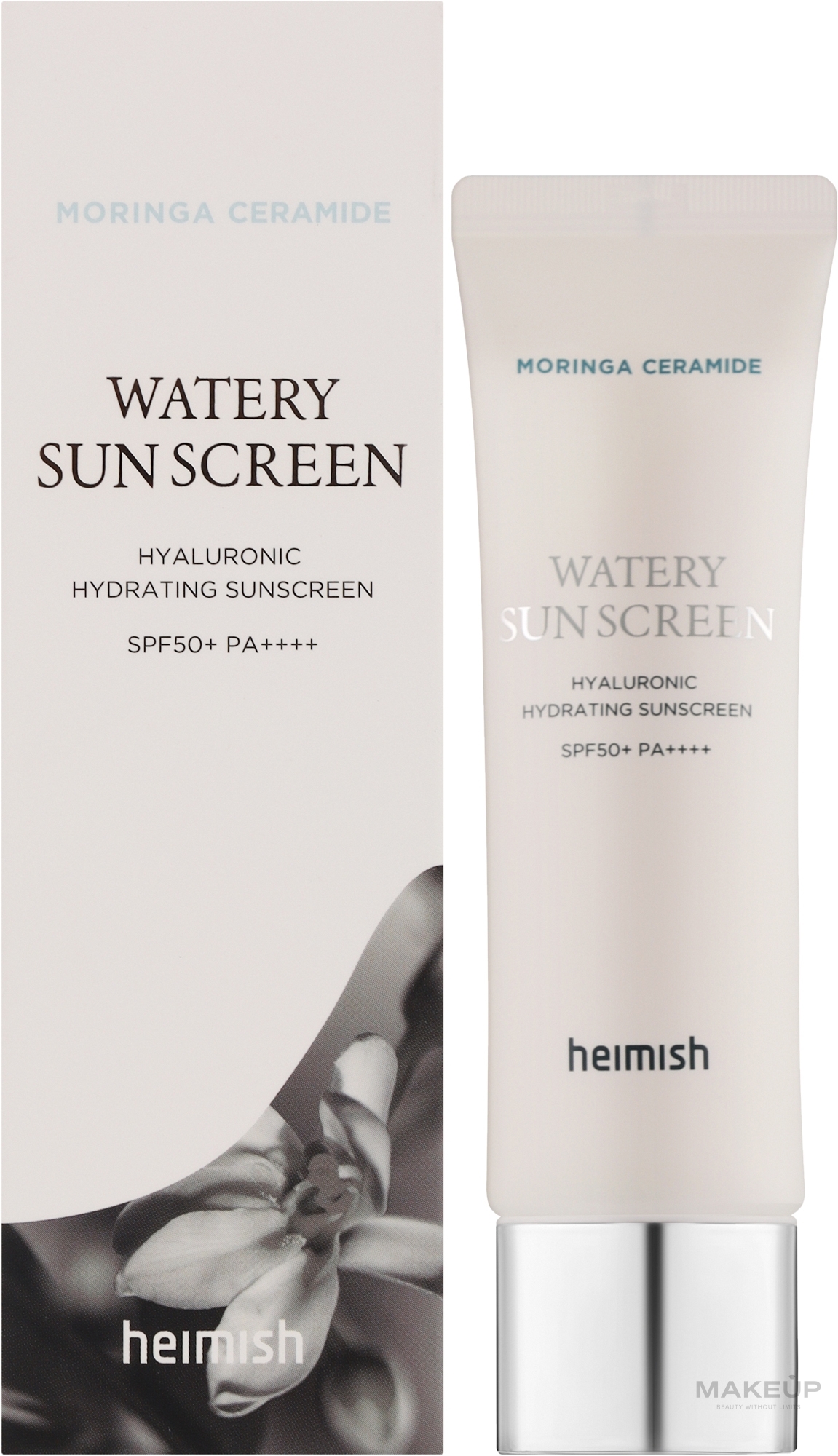 Солнцезащитный крем для лица - Heimish Moringa Ceramide Watery Sunscreen SPF50+ PA++++ — фото 50ml