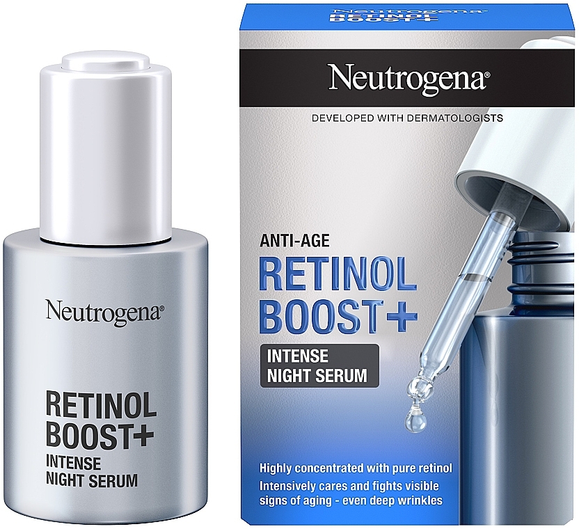 Интенсивная ночная сыворотка для лица - Neutrogena Retinol Boost+ Intense Night Serum — фото N1