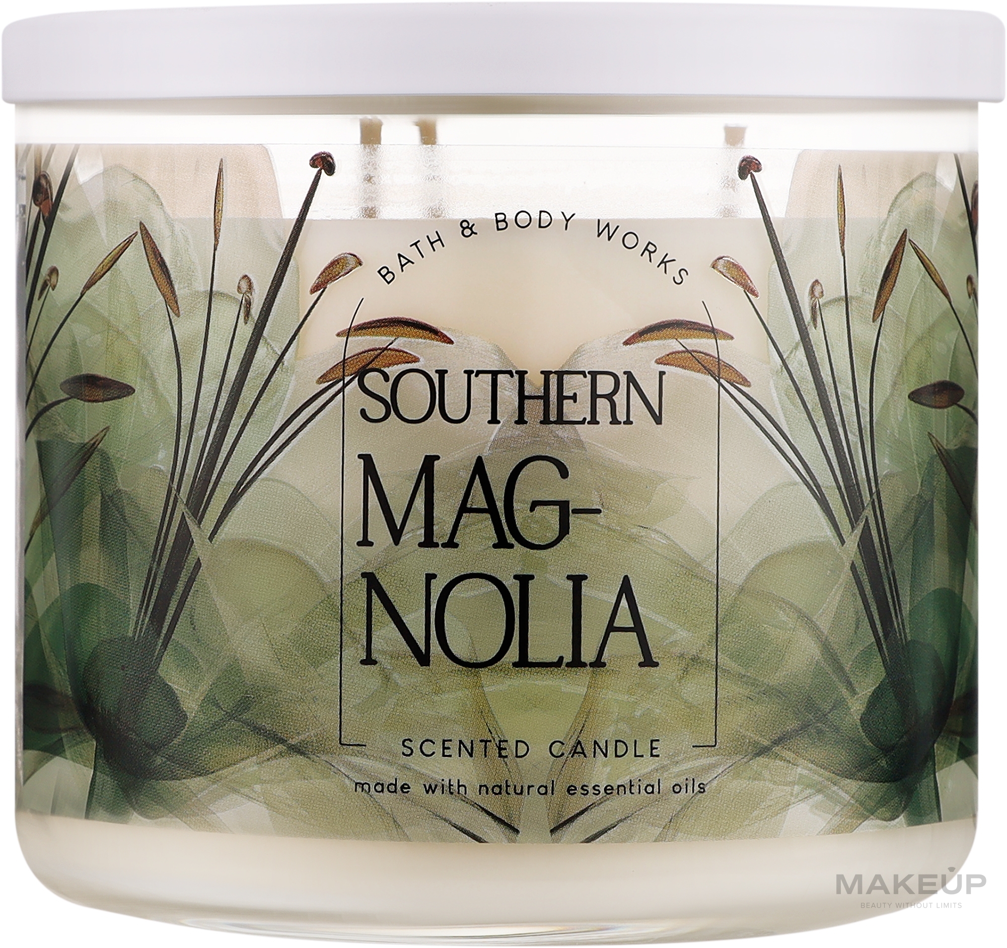 Аромасвеча 3-х фитильная - Bath and Body Works Southern Magnolia Candle — фото 411g