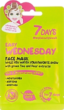 Парфумерія, косметика Маска для обличчя "Легка середа" з білим чаєм і грушею - 7 Days Face Mask