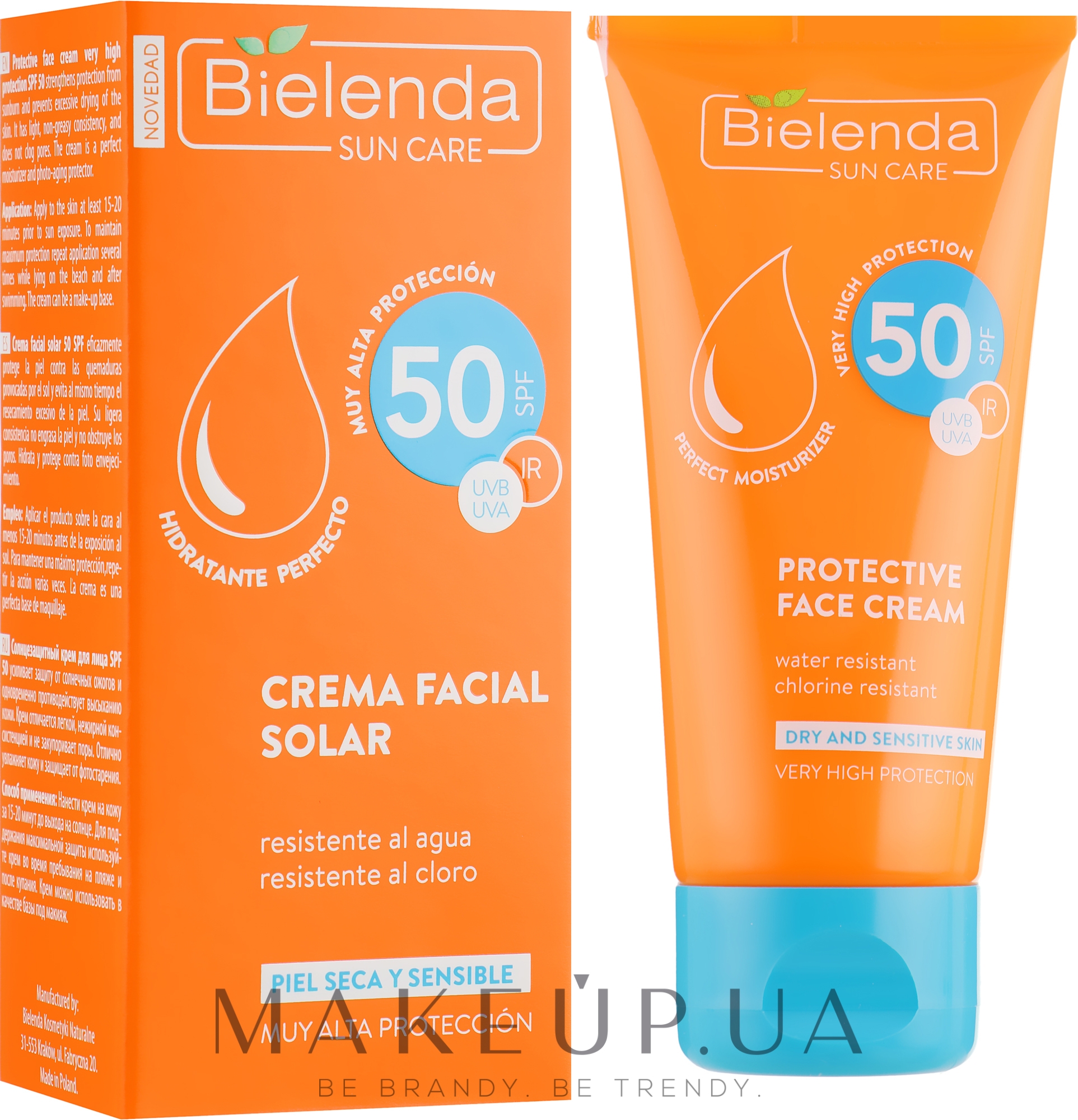 Сонцезахисний крем для обличчя з матуючим ефектом SPF 50 - Bіelenda Bikini Perfecting Tinted Face Cream — фото 50ml