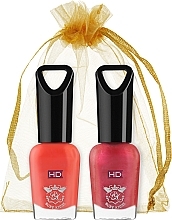 Духи, Парфюмерия, косметика Набор лаков для ногтей "Микс", тон 16, 03 - Kiss Ruby Kisses HD (2 х n/polish/8ml)