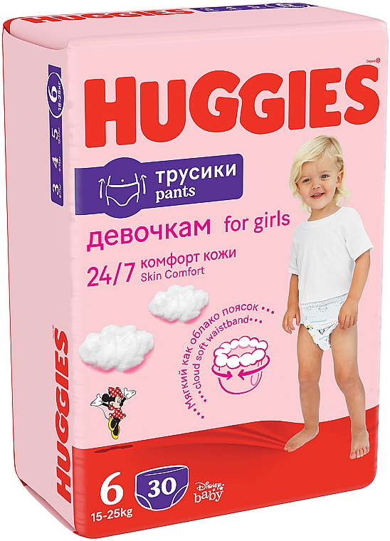 Трусики-підгузки Pants 6 Girl, 15-25 кг, 30 шт. - Huggies — фото N2