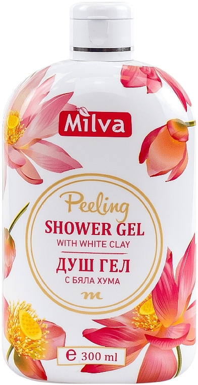 Гель для душу з білою каоліновою глиною - Milva Peeling Shower Gel With White Kaolin Clay — фото N1