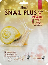 Парфумерія, косметика Тканинна маска для обличчя - Moods Snail Plus Pearl Smooth Clear Skin Feeling Strong Facial Mask