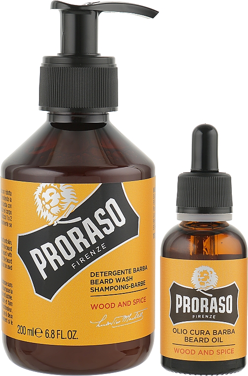 Набір для догляду за бородою - Proraso Wood & Spice (shm/200ml + oil/30ml) — фото N2