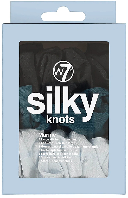 Набор резинок для волос, 3 шт - W7 Cosmetics Silky Knots Marine — фото N1