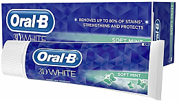 Зубная паста - Oral-B 3D White Soft Mint Toothpaste — фото N1