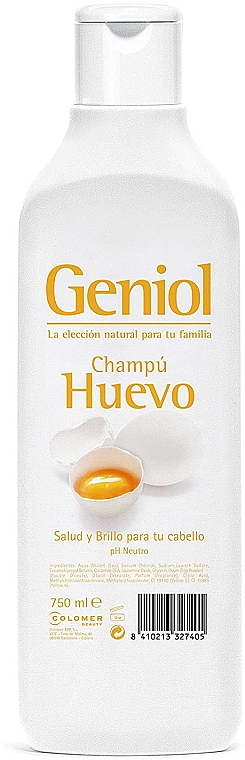 Шампунь для волосся "Яєчний" - Geniol Nourishing Shampoo — фото N1