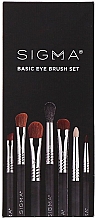 Набір пензлів для макіяжу, 7 шт. - Sigma Beauty Basic Eye Brush Set — фото N1