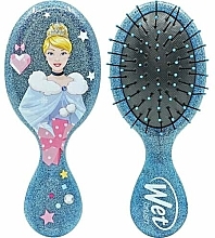 Духи, Парфюмерия, косметика Расческа компактная, Золушка - Wet Brush Mini Detangler Hair Brush Glitter Cinderella Blue