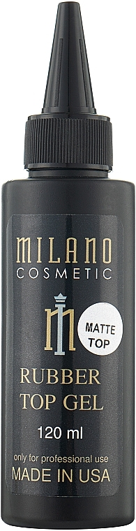 Матовый каучуковый топ для гель-лака - Milano Matte Rubber Top Gel — фото N1
