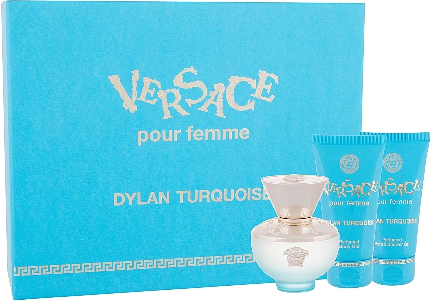 Versace Dylan Turquoise pour Femme - Набір (edt/50ml + b/gel/50ml + sh/gel/50ml) — фото N1