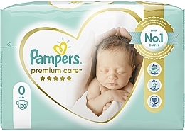 Підгузки Pampers Premium Care Newborn (до 3 кг), 30 шт. - Pampers — фото N2