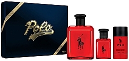 Ralph Lauren Polo Red - Набор (edt/125ml + edt/40ml + deo/75g) — фото N1