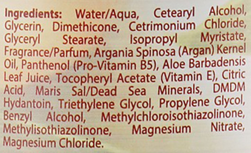 Кондиционер с минералами Мертвого моря и аргановым маслом - Dead Sea Collection Argan Mineral Conditioner — фото N3