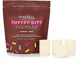Набір мінігубок, 4 шт. - Spongelle Confection Mini Buffer Bits Cocoa Bon — фото N1