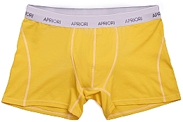 Трусы-транки мужские, желтые - Apriori — фото N1