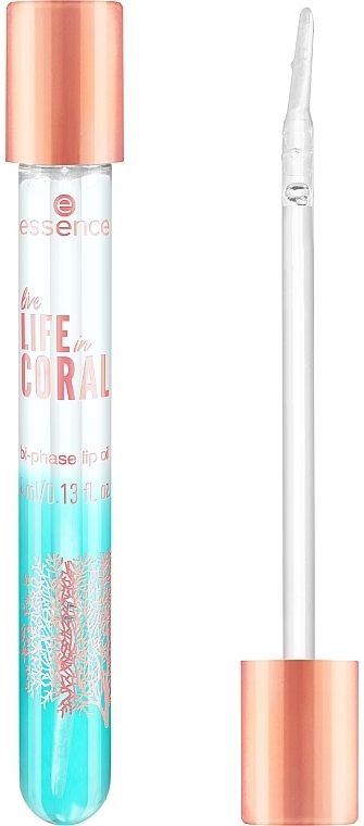  Двофазне масло для губ - Essence Live Life In Coral Bi-phase Lip Oil — фото N1