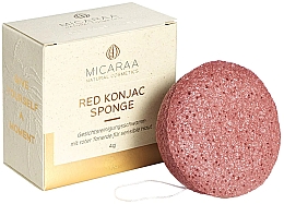 Спонж конняку з червоною глиною - Micaraa Red Konjak Sponge — фото N1