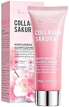 Парфумерія, косметика Пінка для обличчя з екстрактом сакури - SAdoer Collagen Sakura Moisturizing Cleanser 