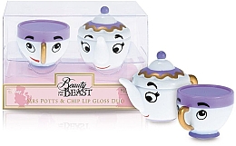 Набор бальзамов для губ - Mad Beauty Disney Mrs Potts & Chips Lip Gloss Duo (lipbalm/2pc) — фото N1