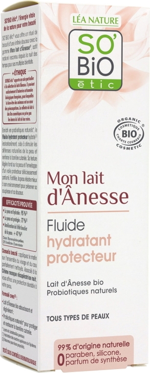 Защитный дневной флюид с ослиным молоком - So'Bio Etic Mon Lait d'Anesse Protective Day Fluid