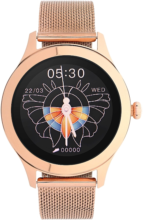Смарт-часы для женщин, золото, стальные - Garett Smartwatch Women Naomi Pro — фото N1